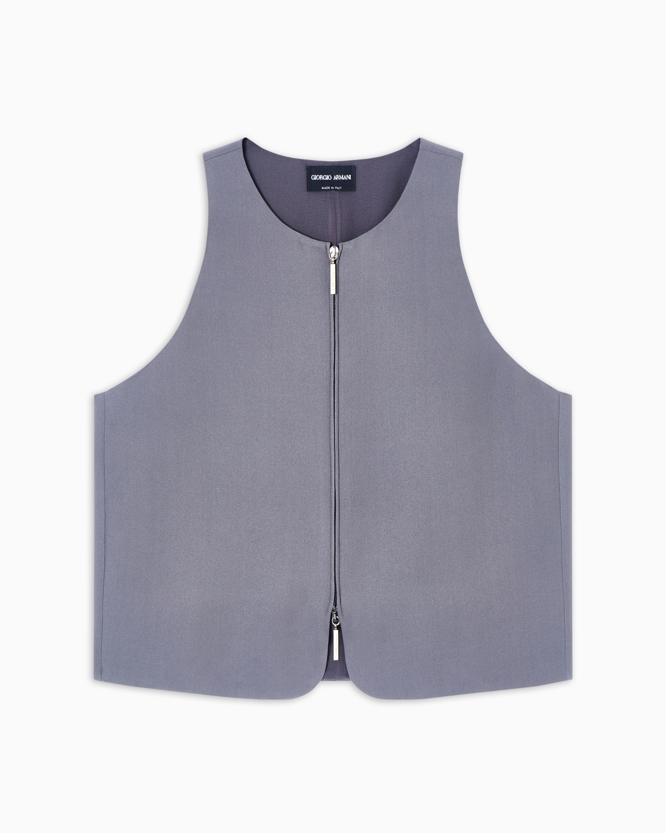 Washed silk crêpe waistcoat Slide 0