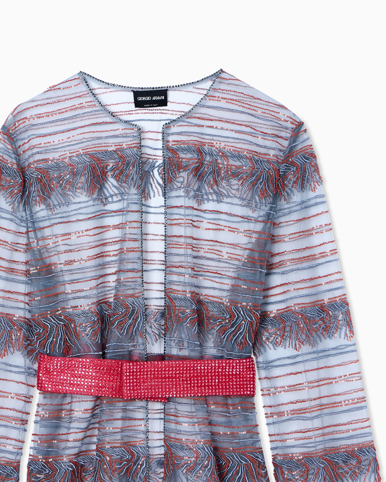 Embroidered tulle shirt jacket Slide 4