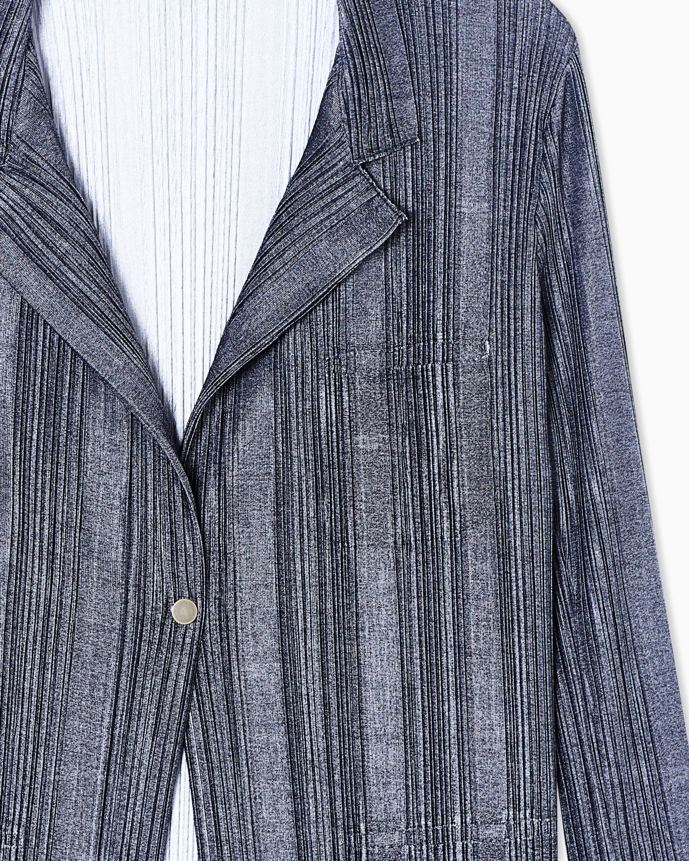 ASV single-breasted jacket in two-tone pleated jersey Slide 4