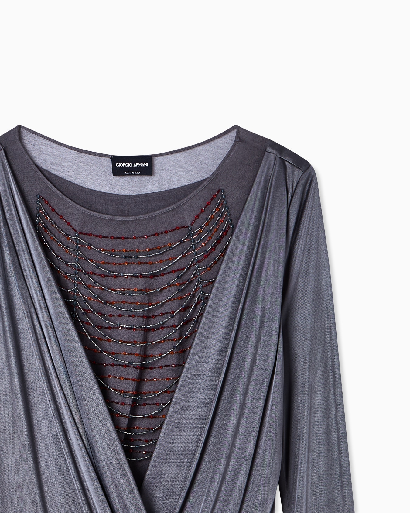 ASV shiny viscose jersey long dress Slide 5