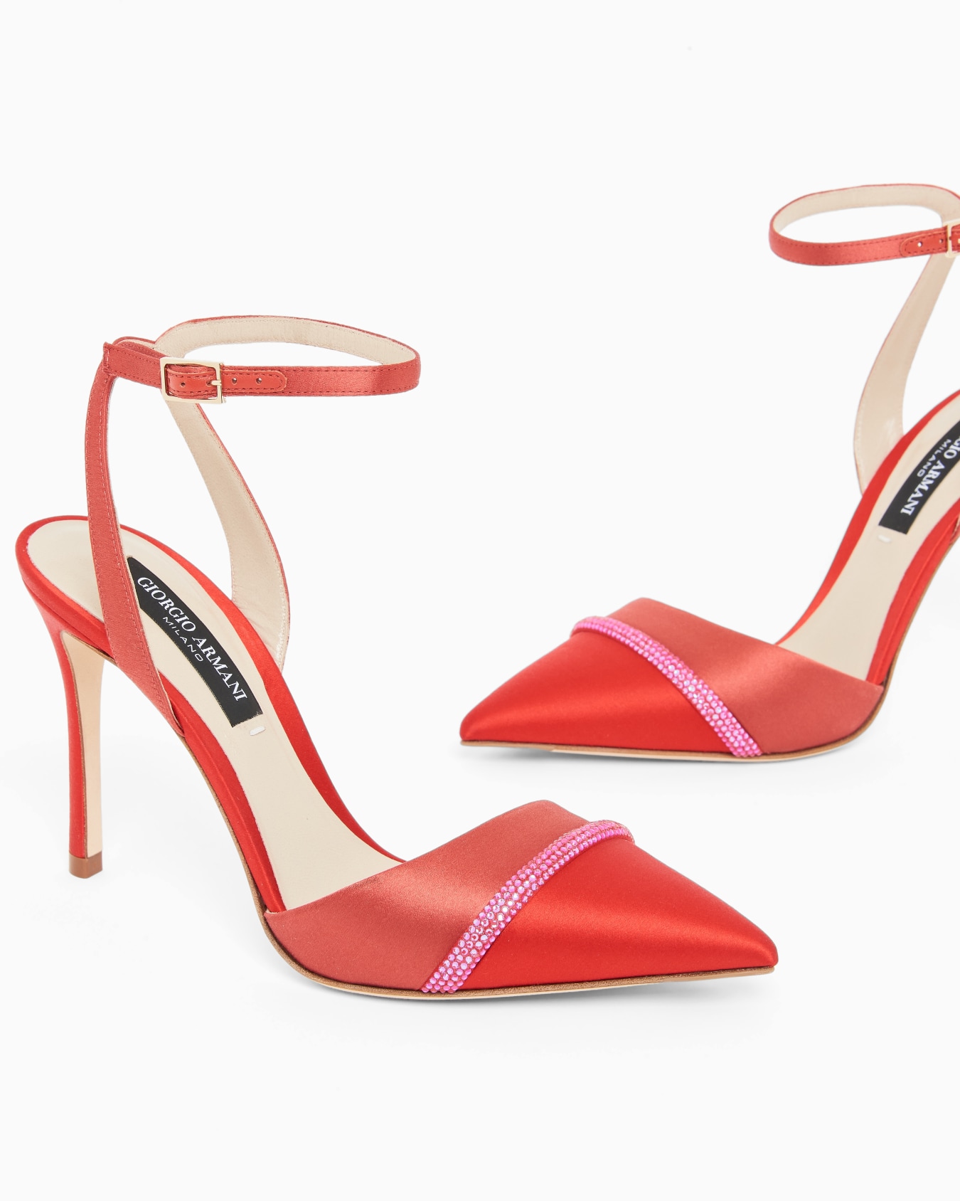 Court shoes with two-tone satin strap Slide 4