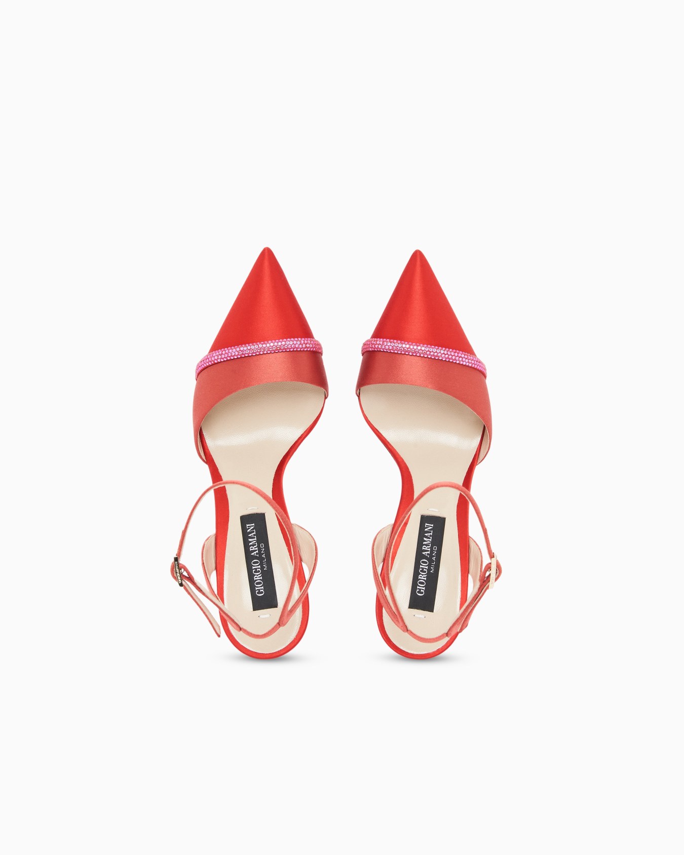 Court shoes with two-tone satin strap Slide 2