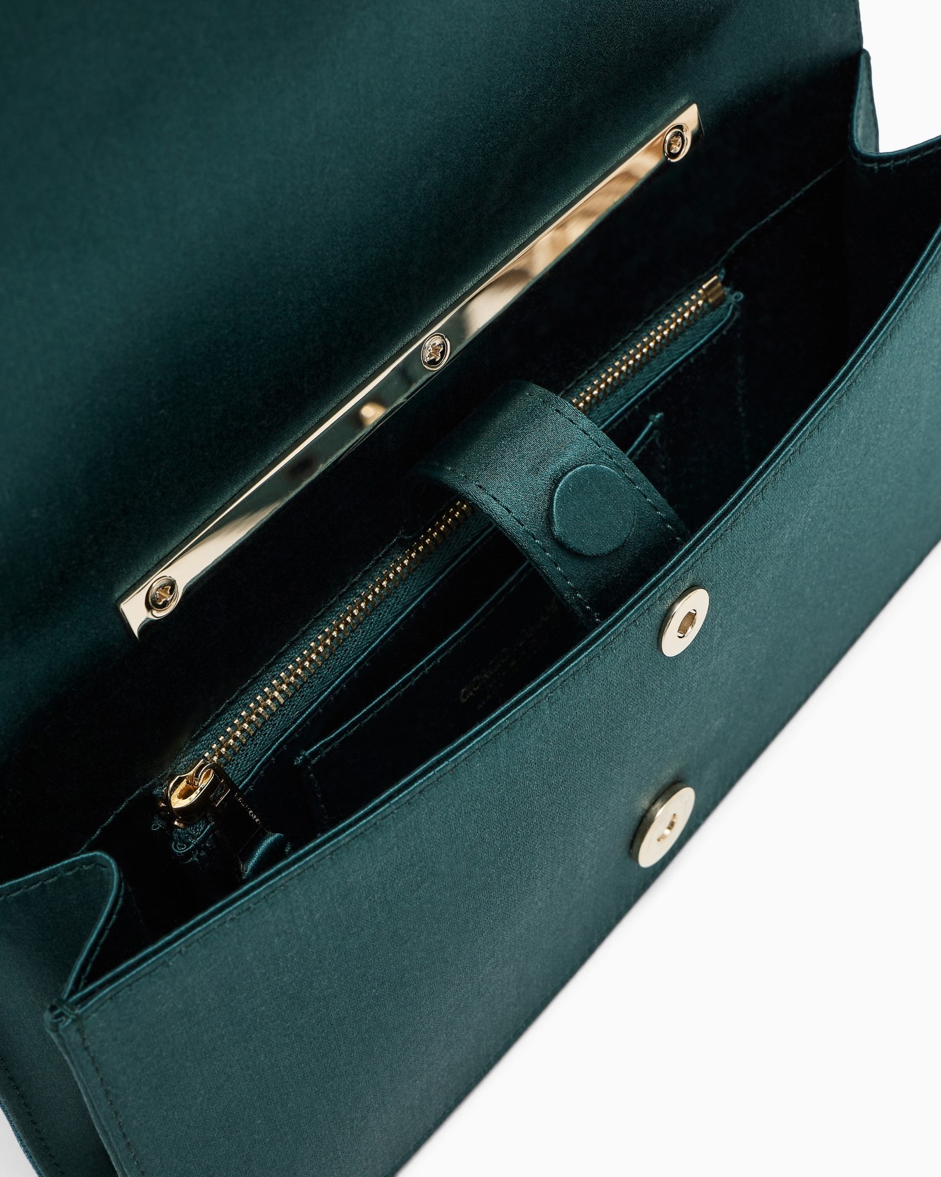 Satin and rhinestone clutch bag Slide 3