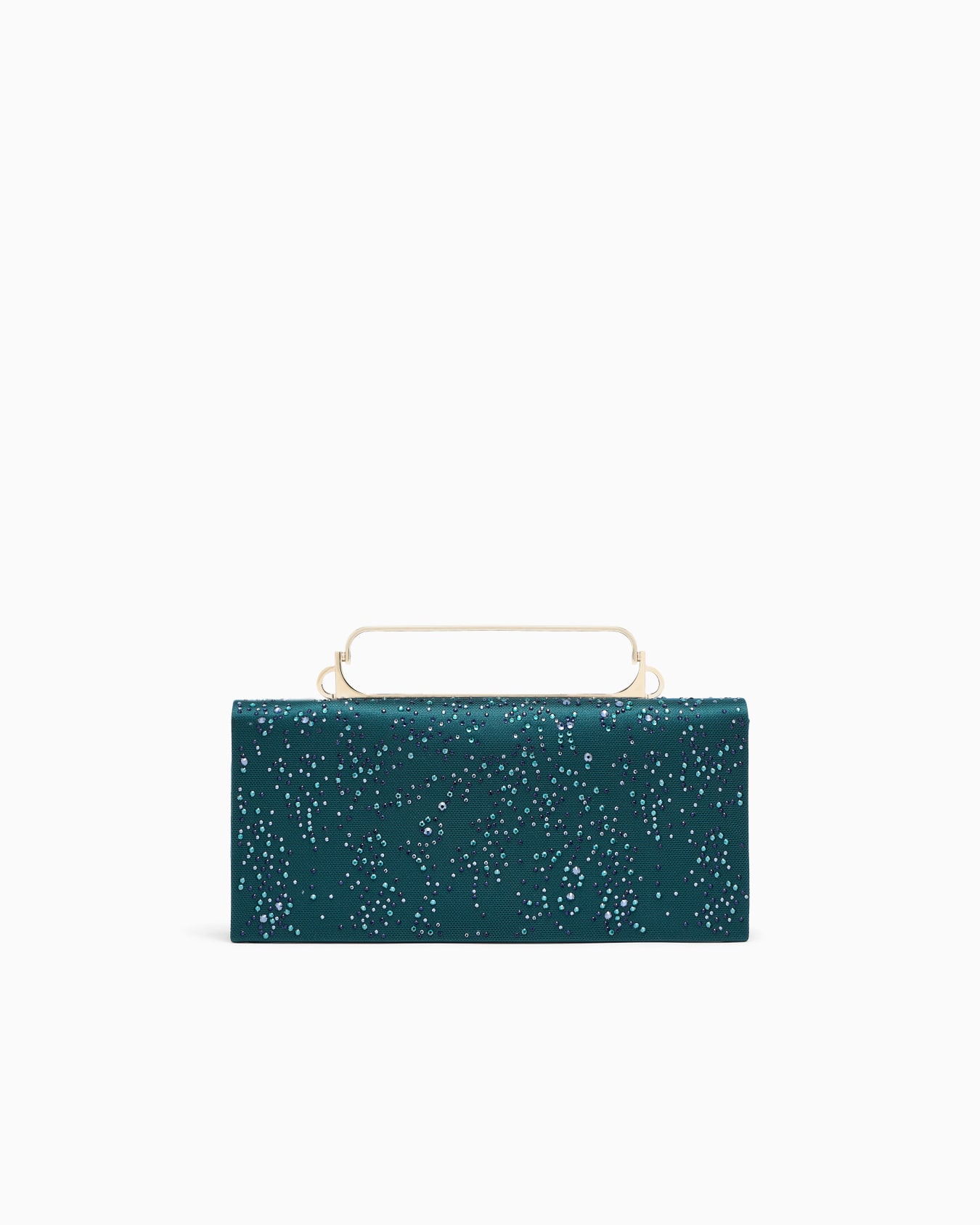 Satin and rhinestone clutch bag Slide 2