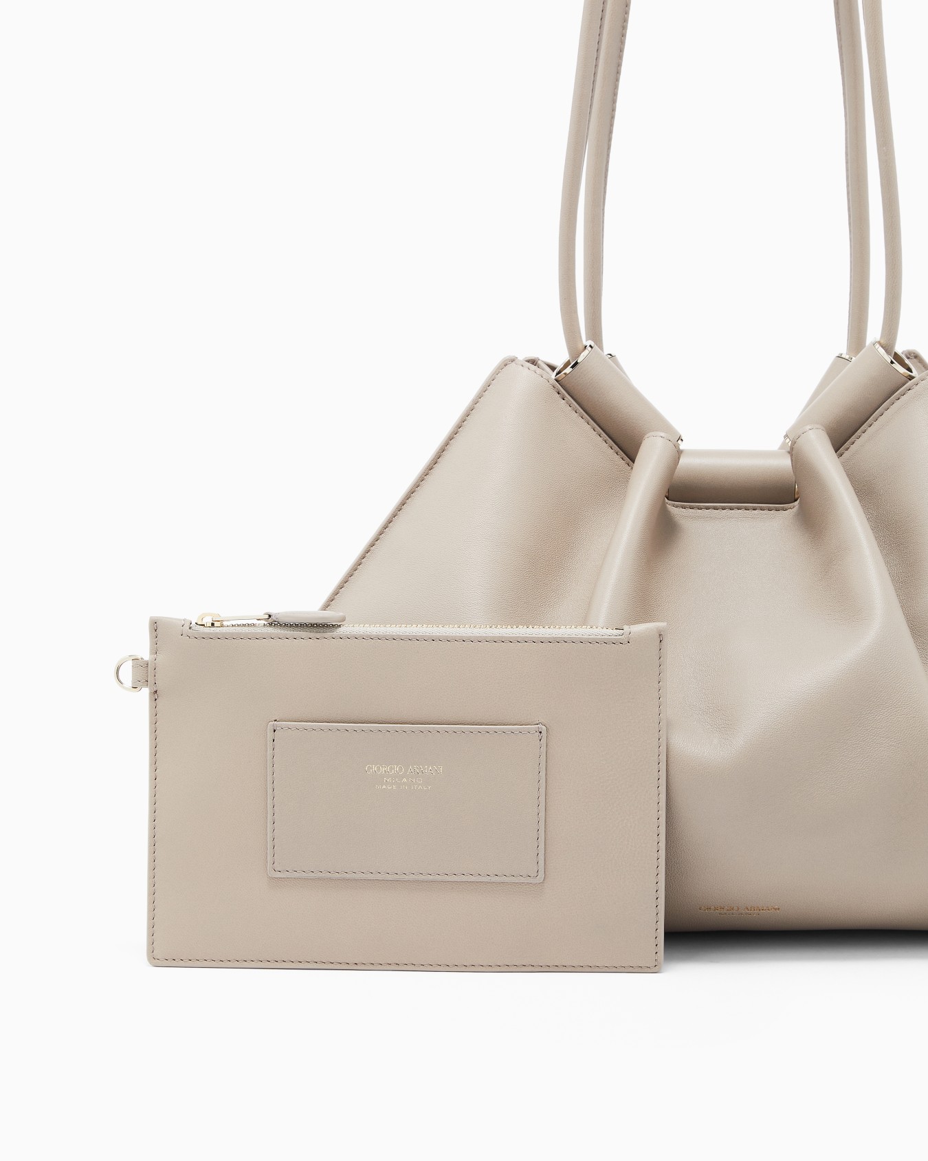 Small nappa leather tote bag Slide 4