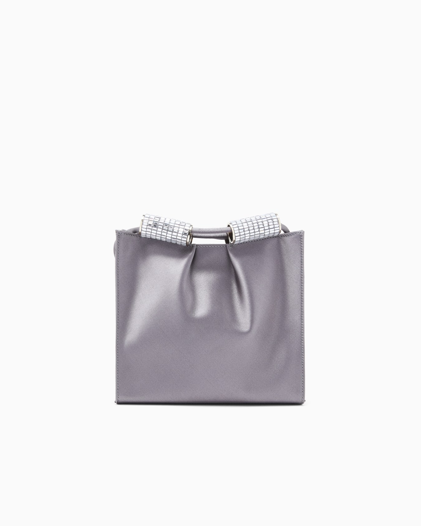 Satin shoulder bag with rhinestone detail Slide 2