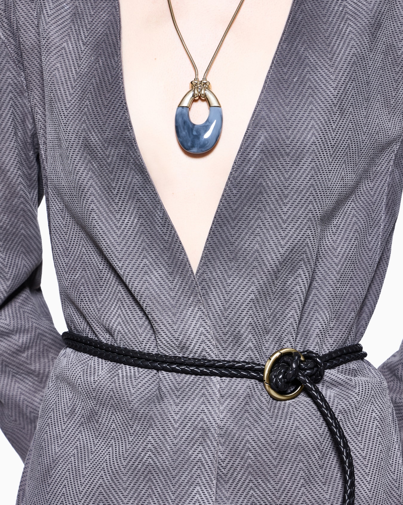 Giacca camicia in suede di agnello stampa chevron Slide 4