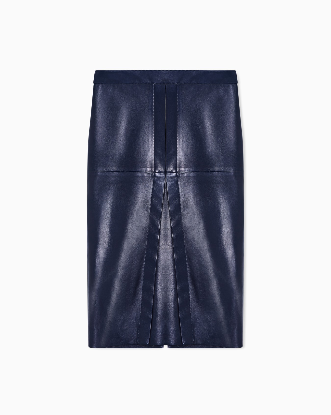 Pencil skirt in nappa lambskin Slide 0