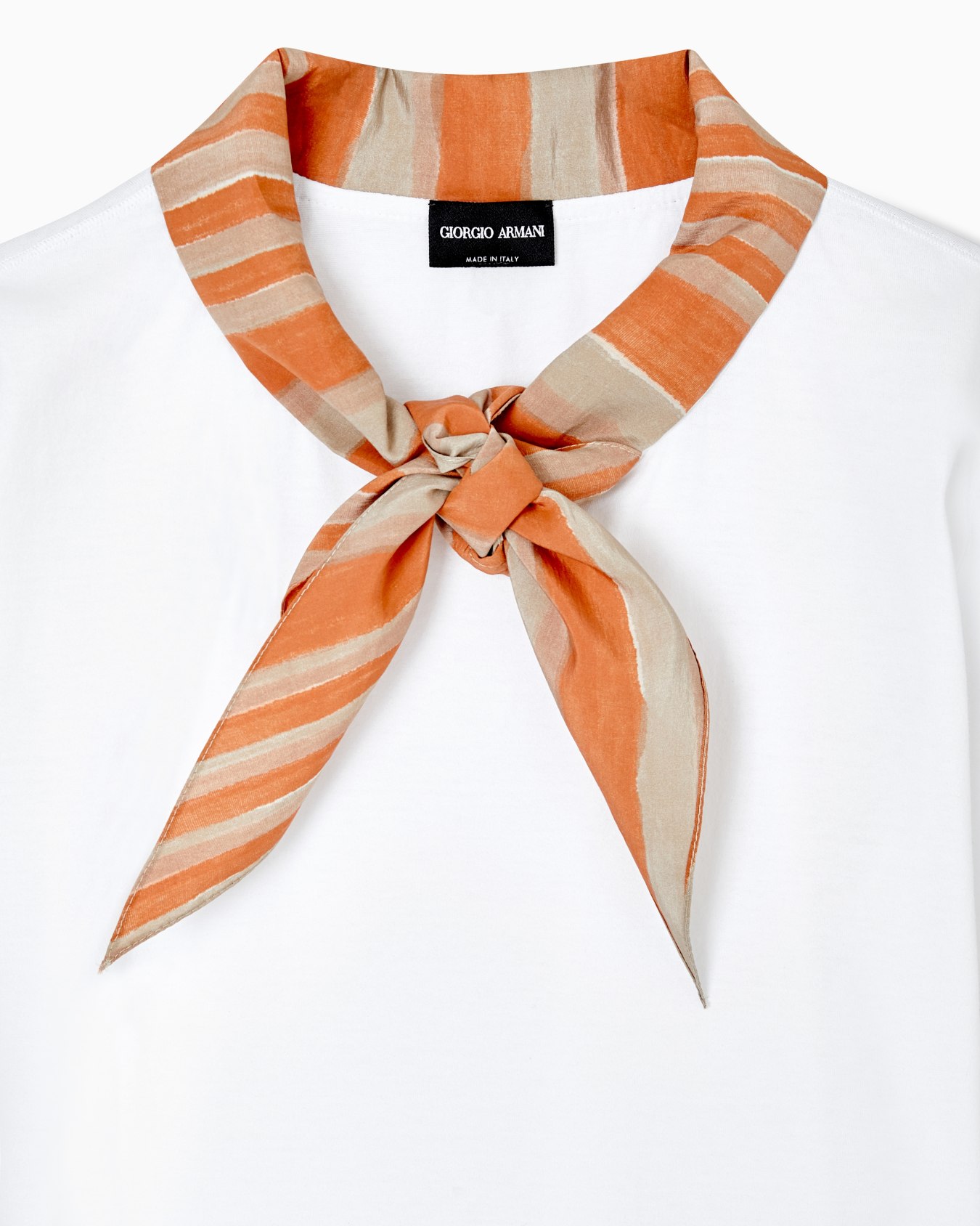 Camiseta de punto de algodón con fular Diapositiva 4