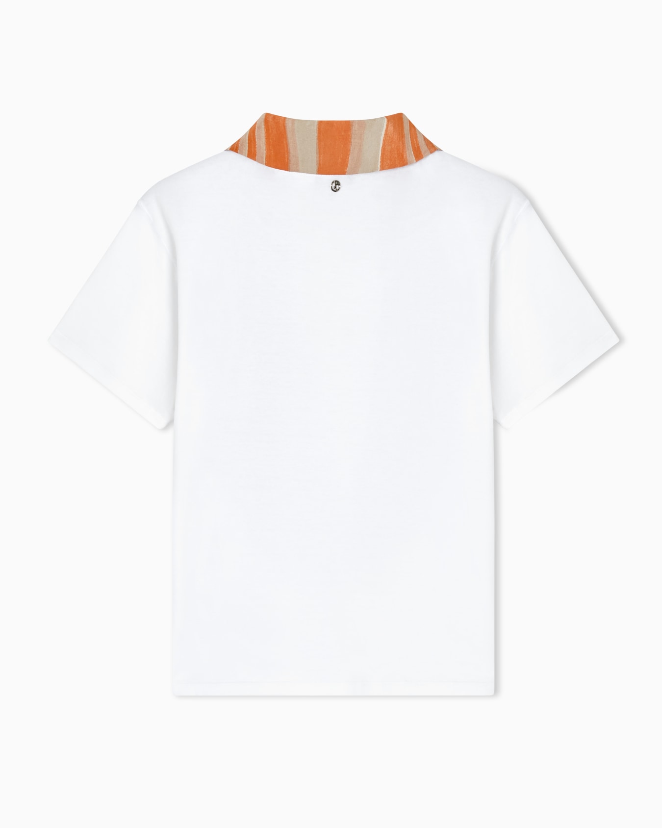 Camiseta de punto de algodón con fular Diapositiva 3