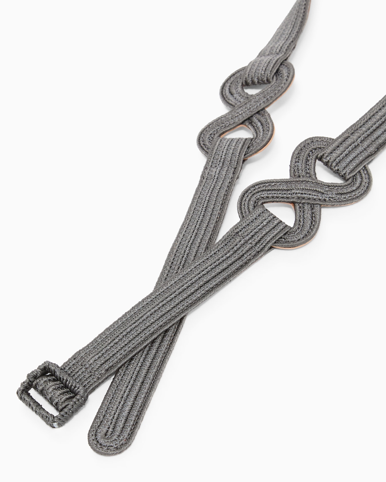 Cintura in pelle ricoperta in sautage Slide 2