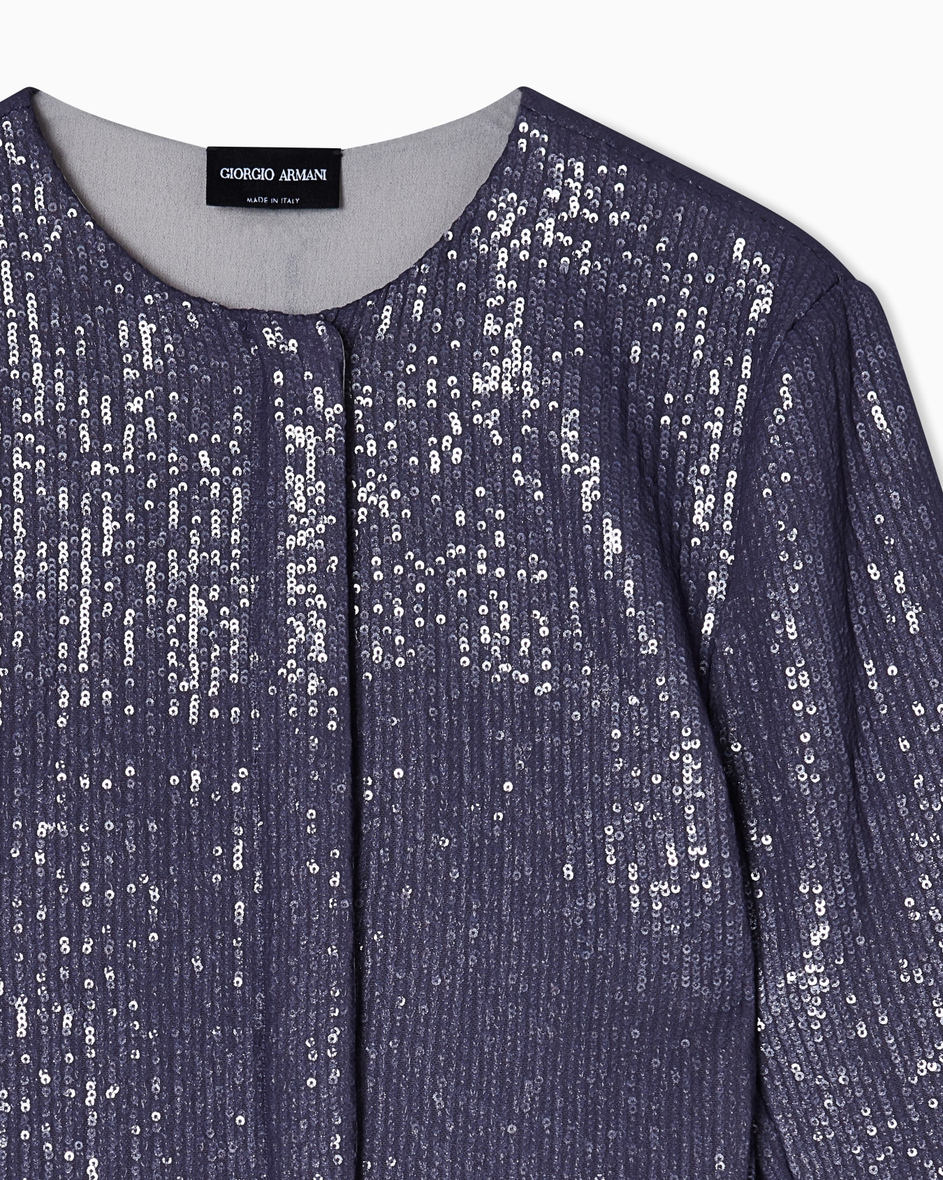 Chaqueta de abotonadura sencilla de punto con lentejuelas Diapositiva 4