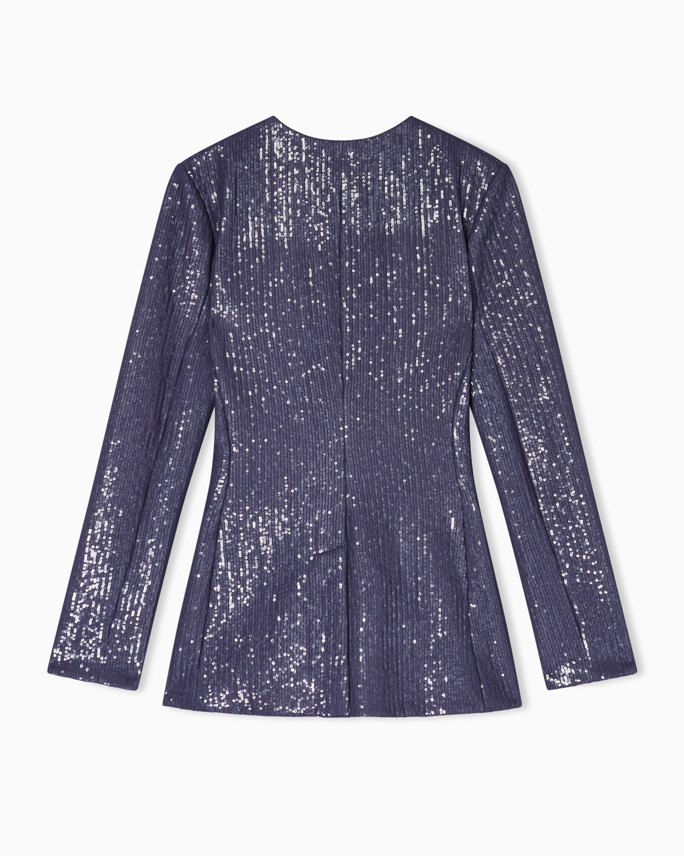 Chaqueta de abotonadura sencilla de punto con lentejuelas Diapositiva 3