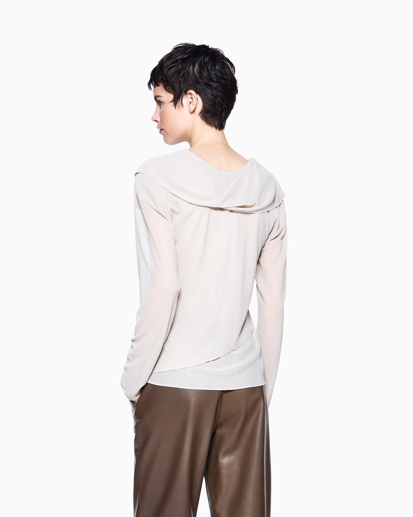 Pull en jersey effet drapé Diapositive 2