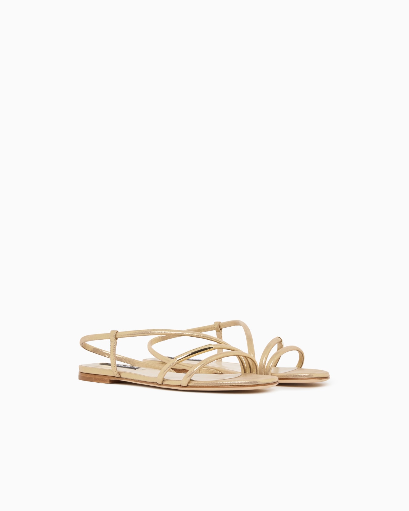 Flat sandals in sparkling nubuck Slide 1
