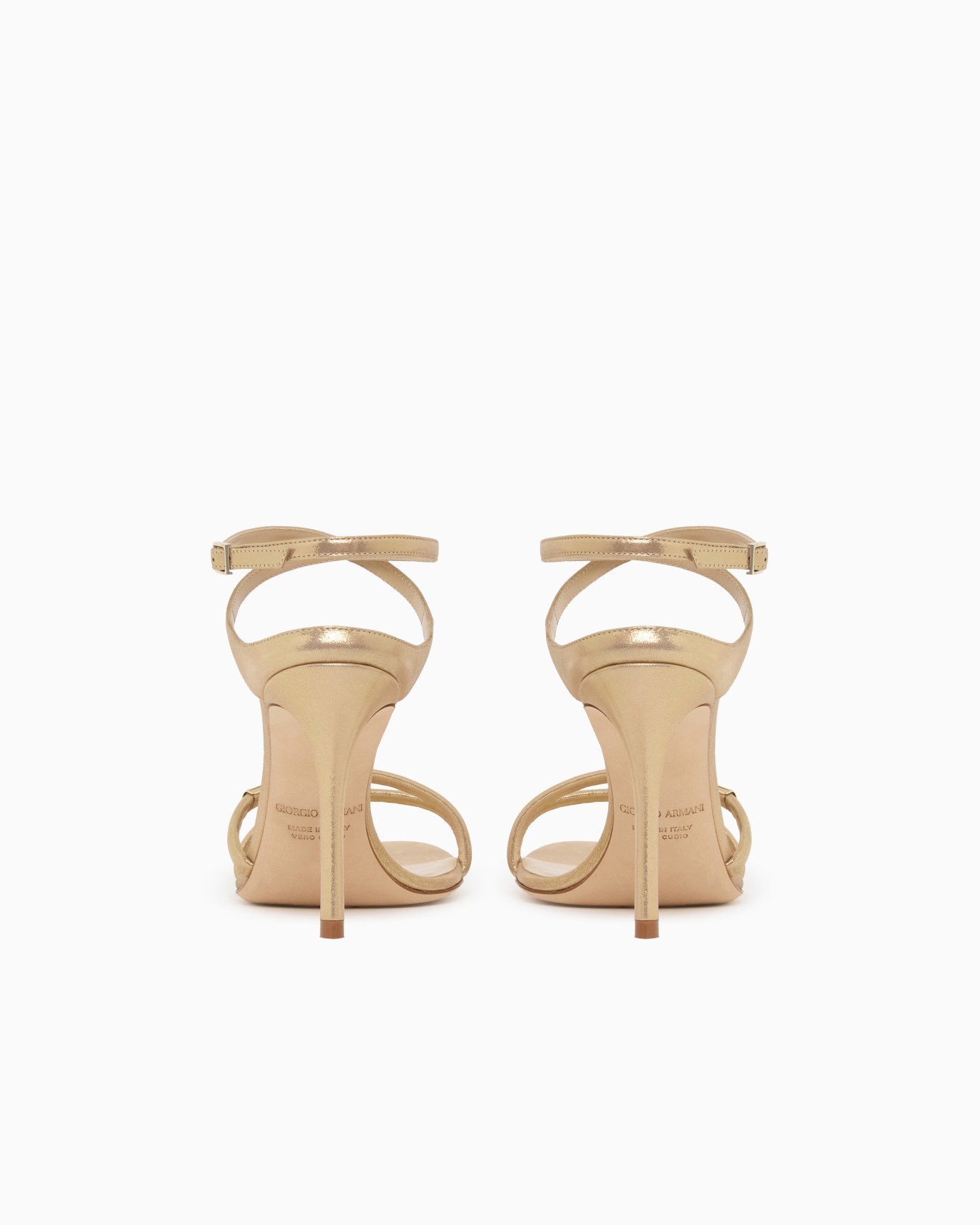 Heeled sandals in sparkling nubuck Slide 3