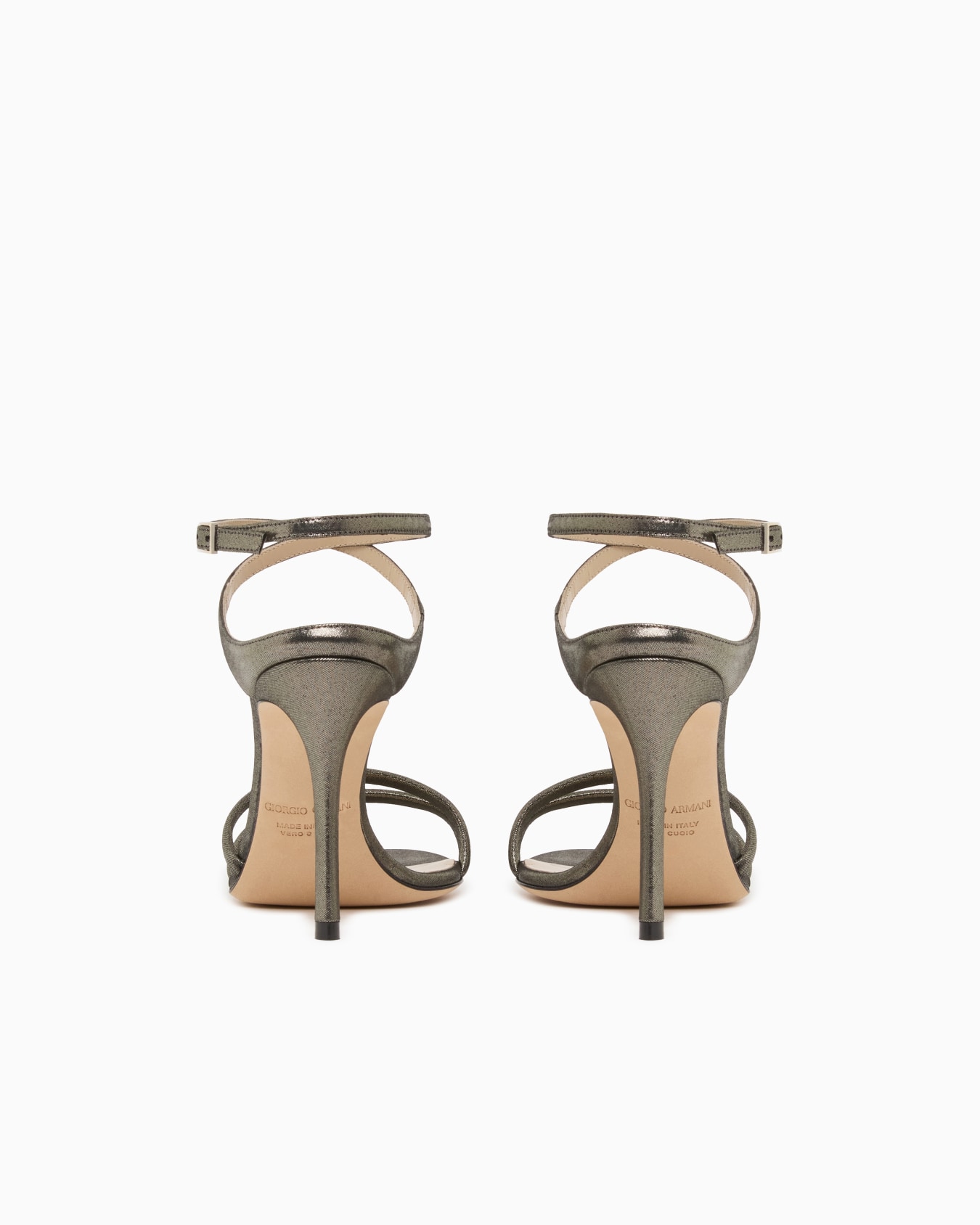 Heeled sandals in sparkling nubuck Slide 3