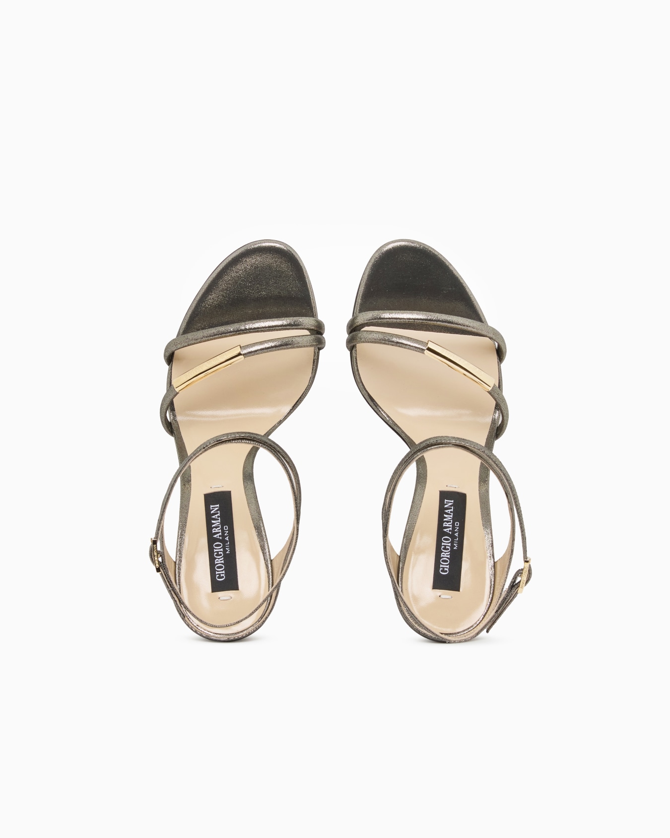 Heeled sandals in sparkling nubuck Slide 2