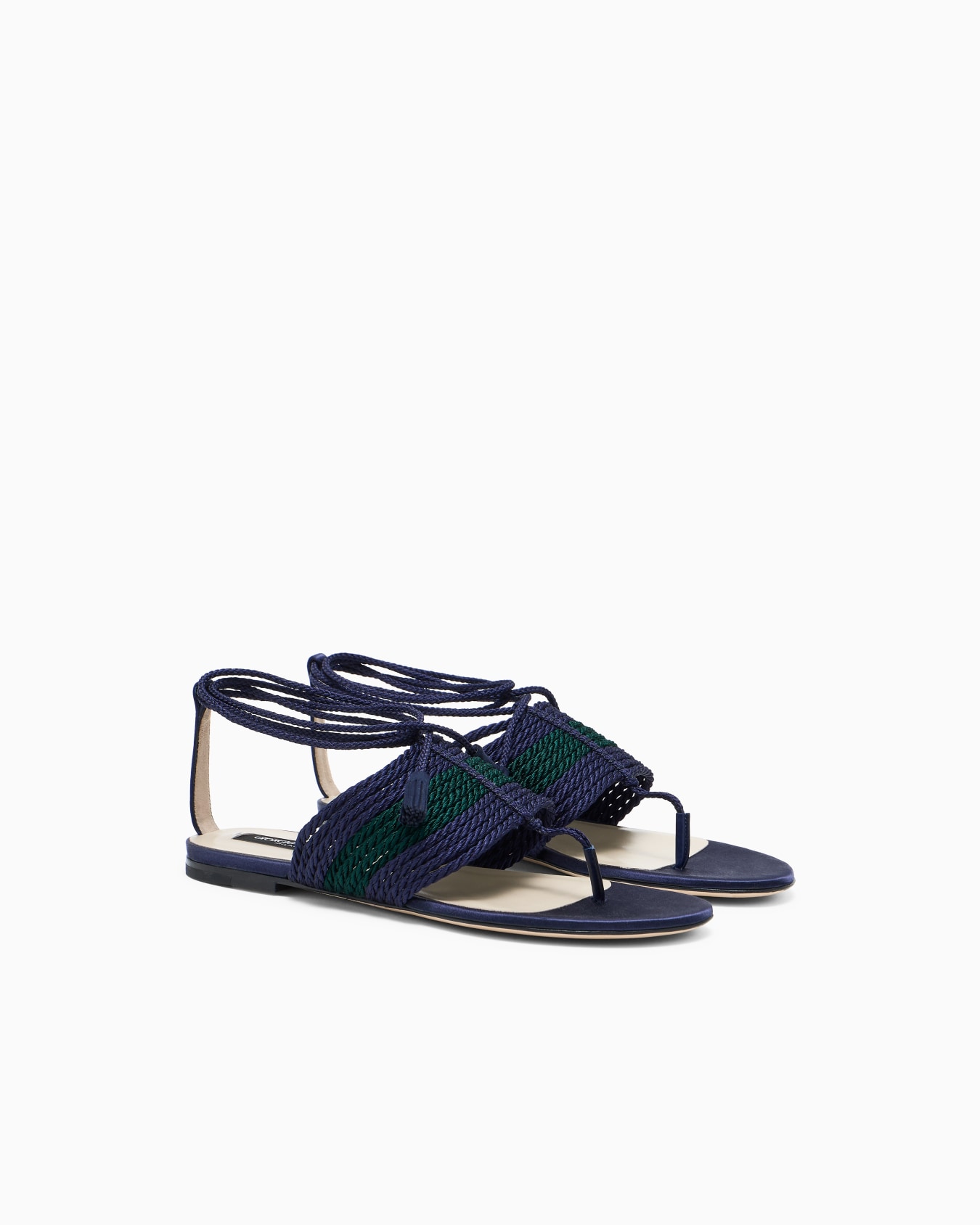 Flache Zehensandalen mit Paspelierung Folie 1