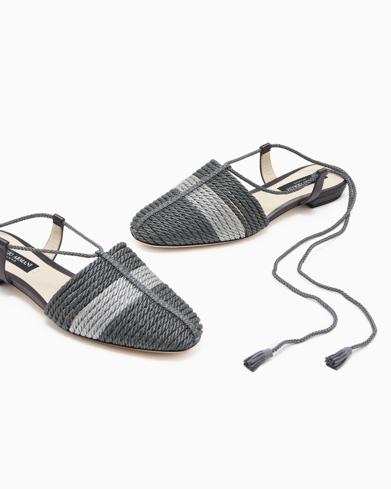 Satin ballerinas with passementerie trim Slide 4