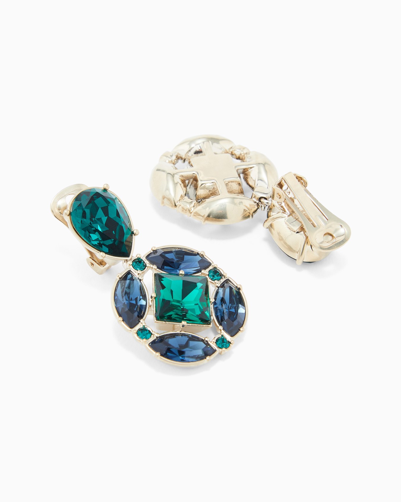 Pendant earrings with Swarovski crystals Slide 1