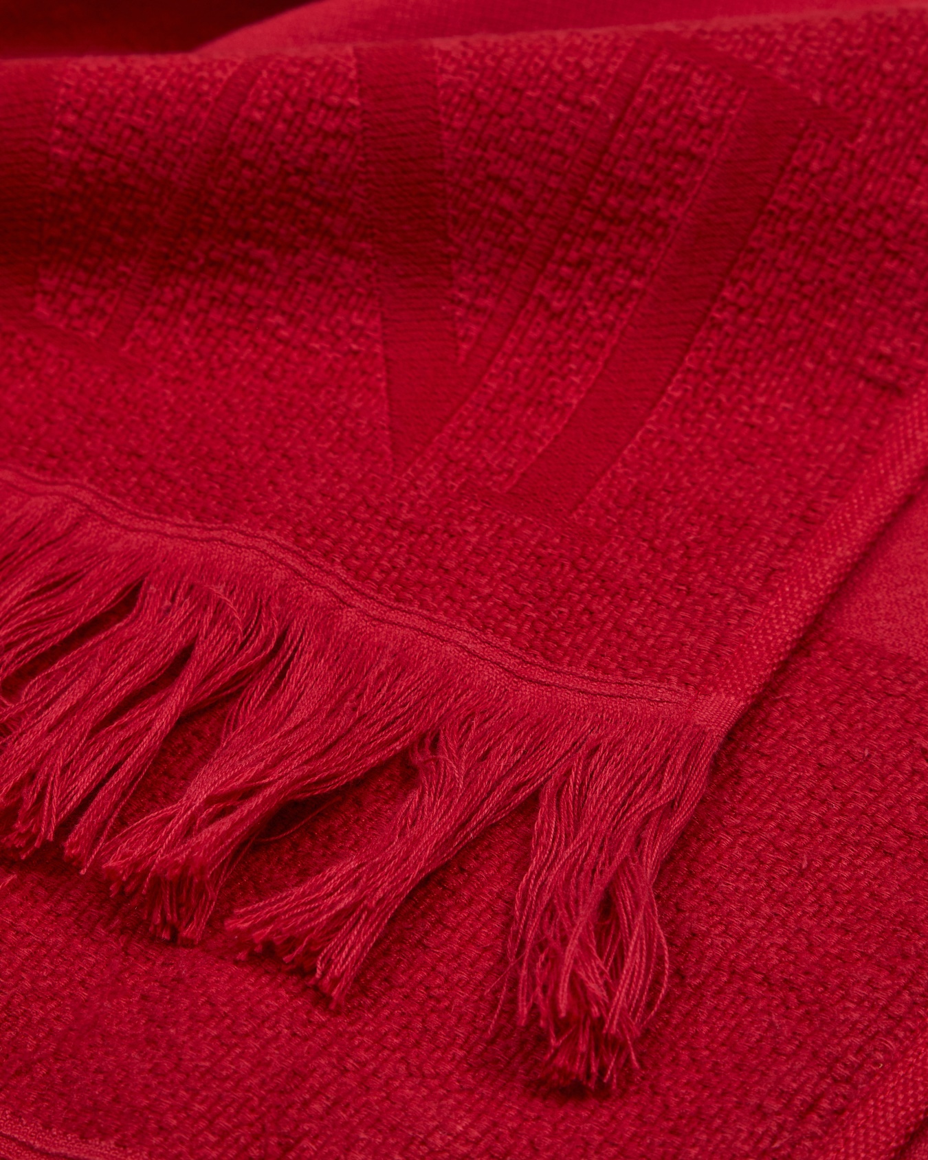 Cotton beach towel with jacquard logo Slide 1