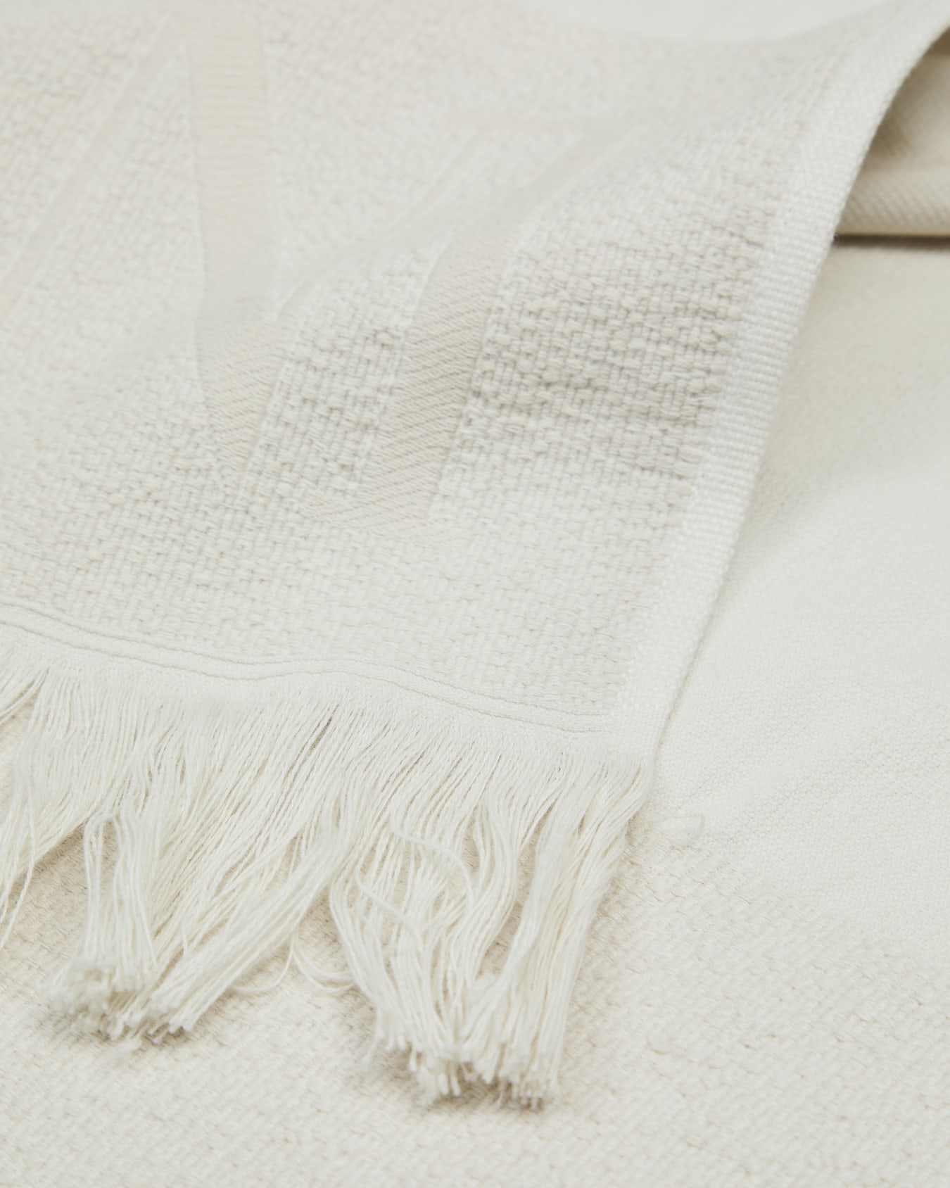 Cotton beach towel with jacquard logo Slide 1