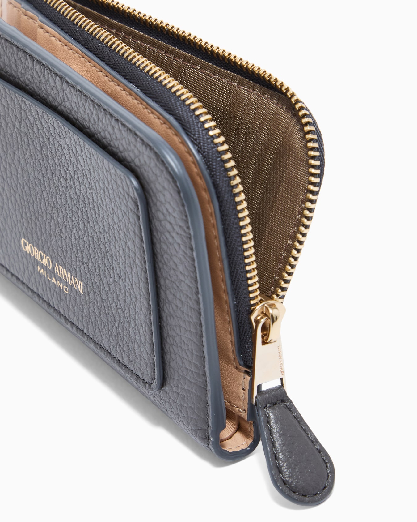 Portafogli bifold in pelle granata Slide 3