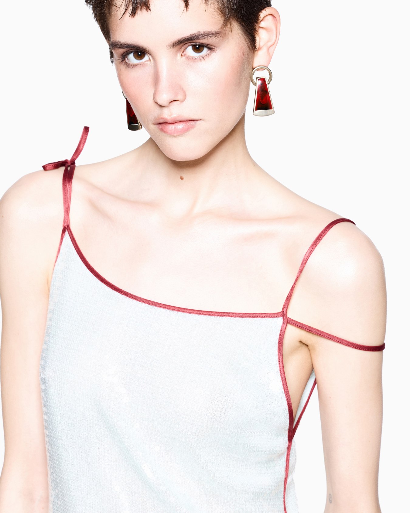 ASV silk and cotton midi dress with sequins Slide 3