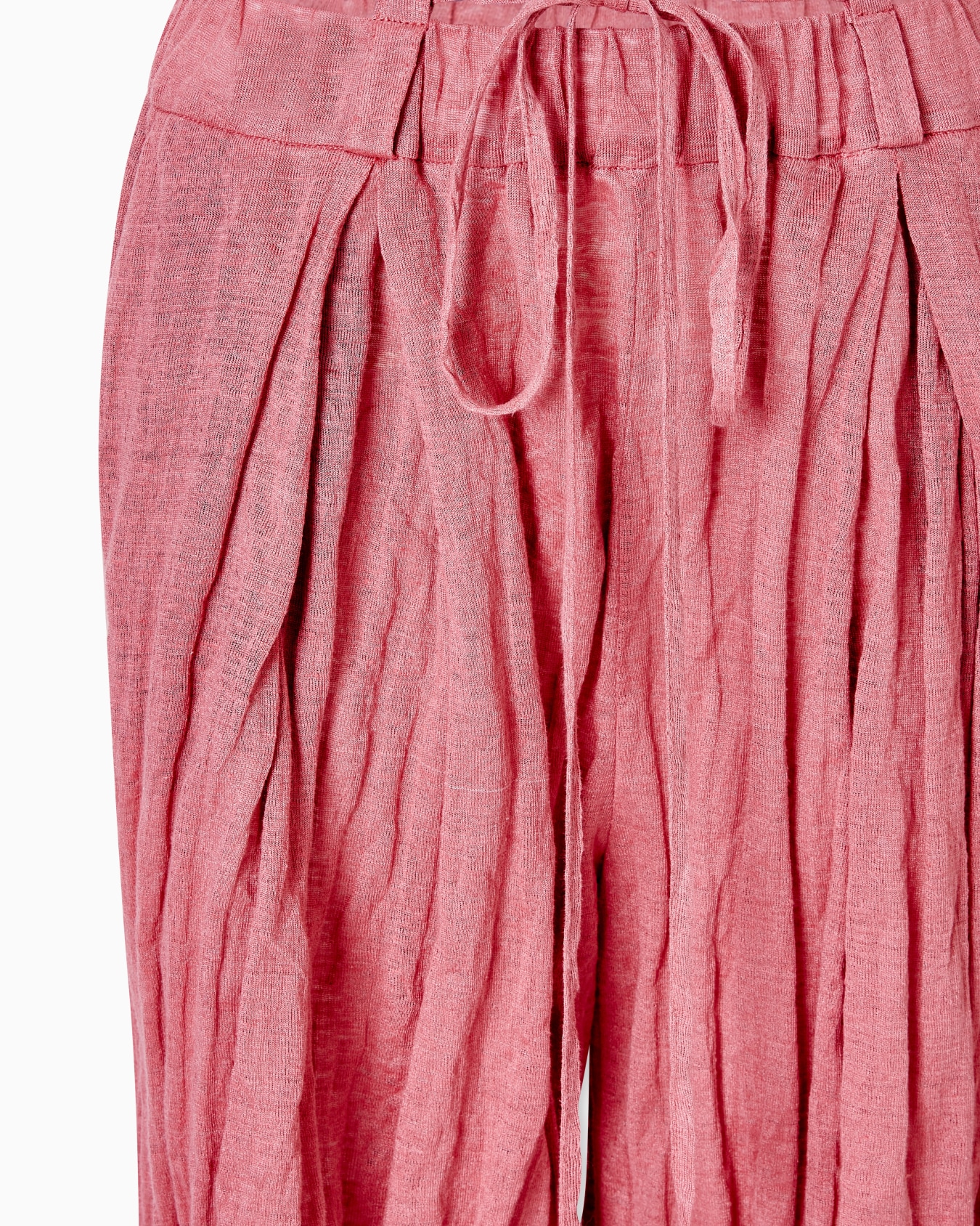 Crushed-effect linen jersey trousers Slide 3