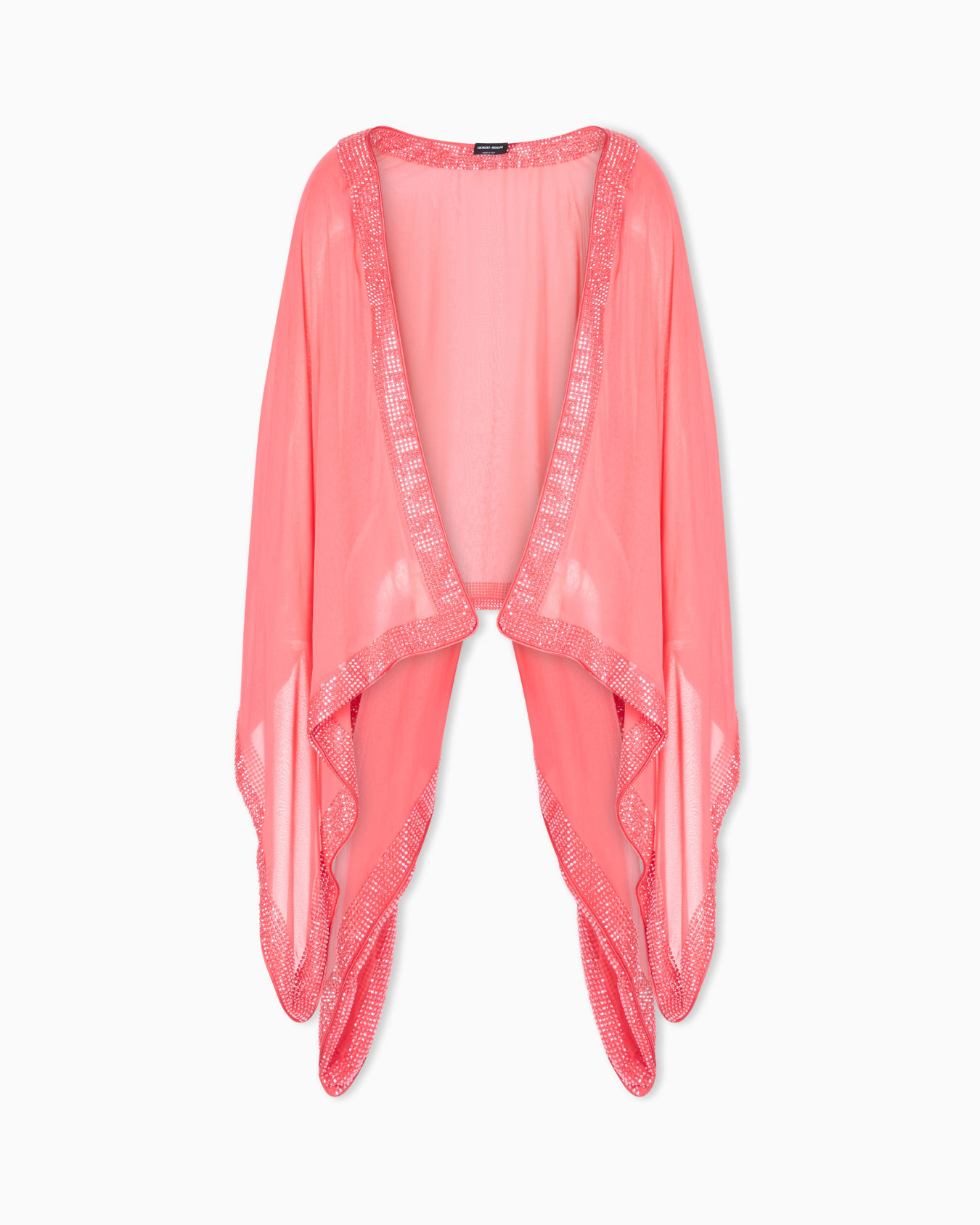 Silk cape with crystal detail Slide 0