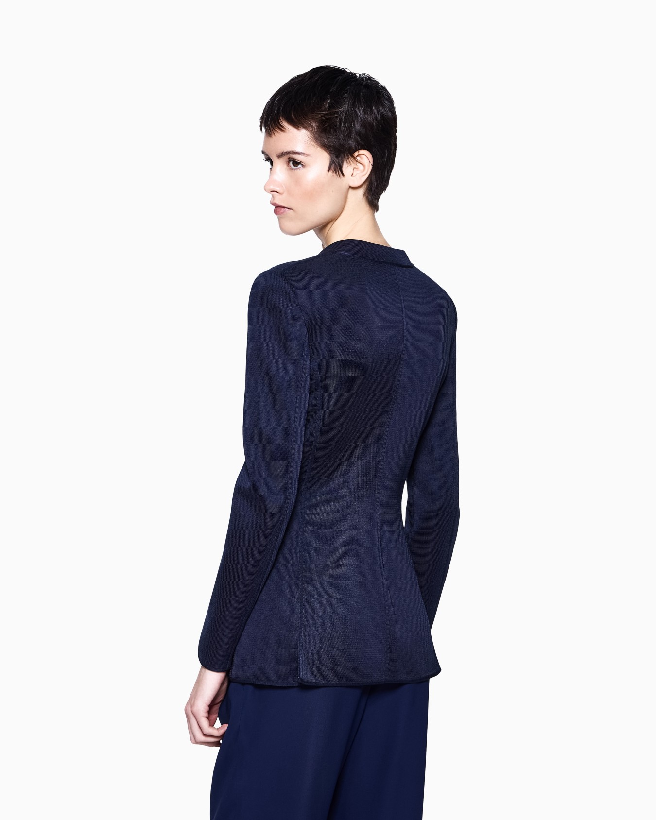 Giacca doppiopetto in maglia di seta Slide 2