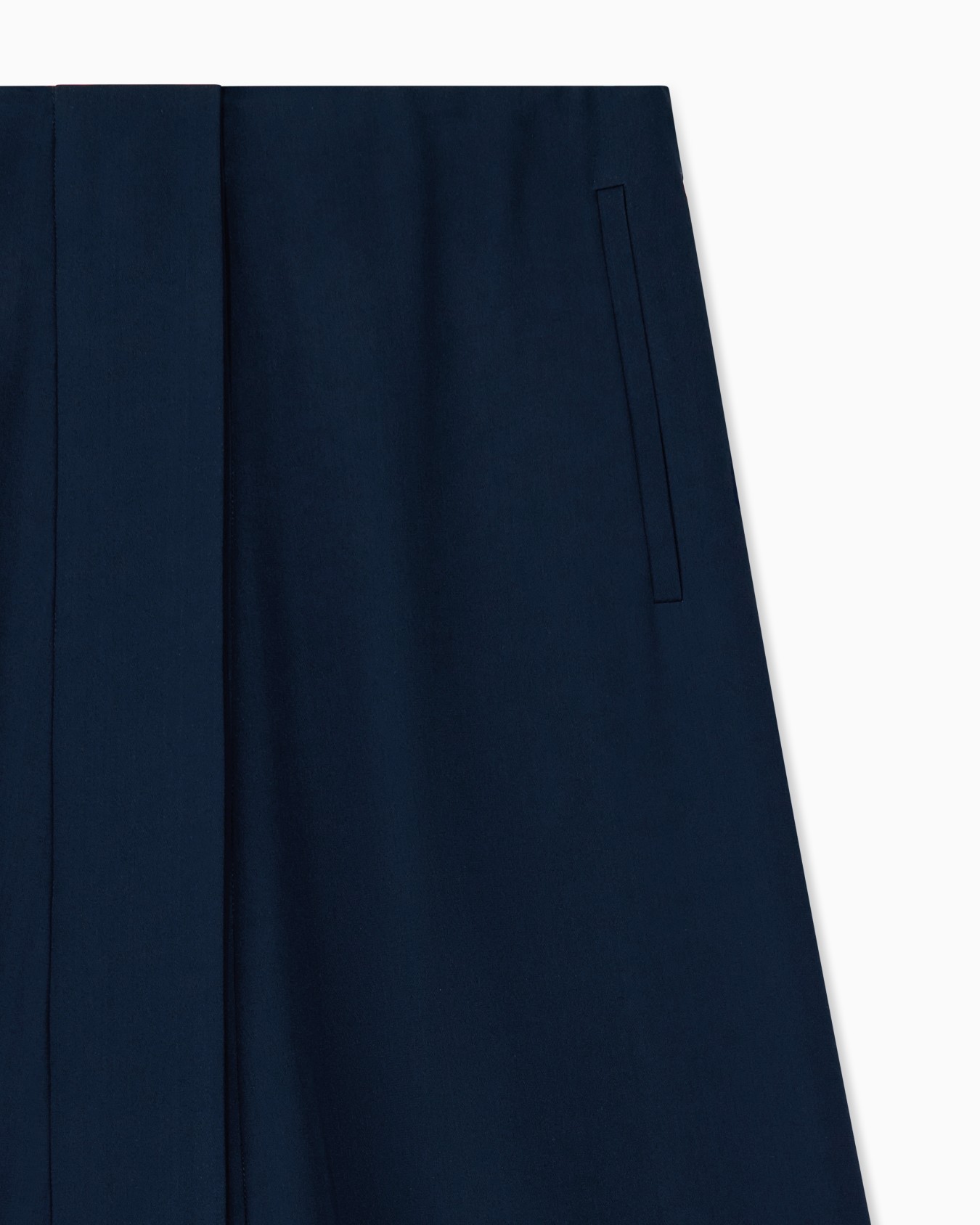 Midirock aus Seide mit Schlitz und abgerundetem Saum Folie 4