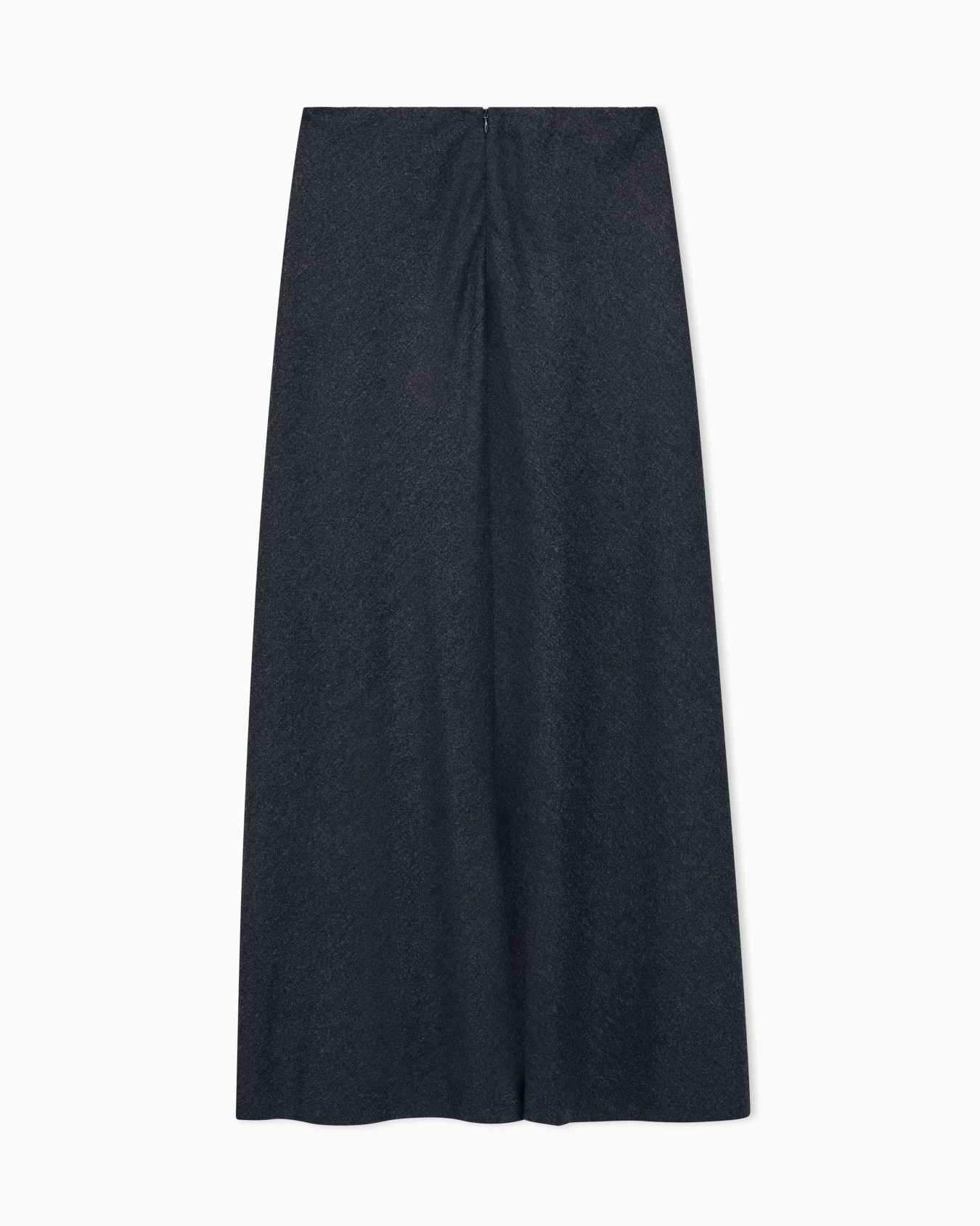 Skirt long flannel wool and cashmere with side drape Slide 2