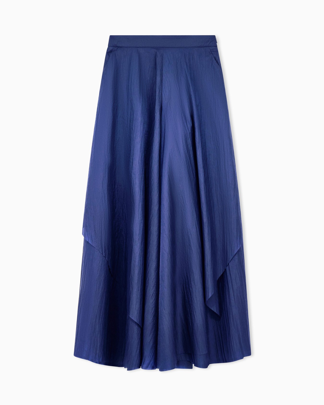 Trouser skirt multilayer regular fit in crinkled nylon Slide 0