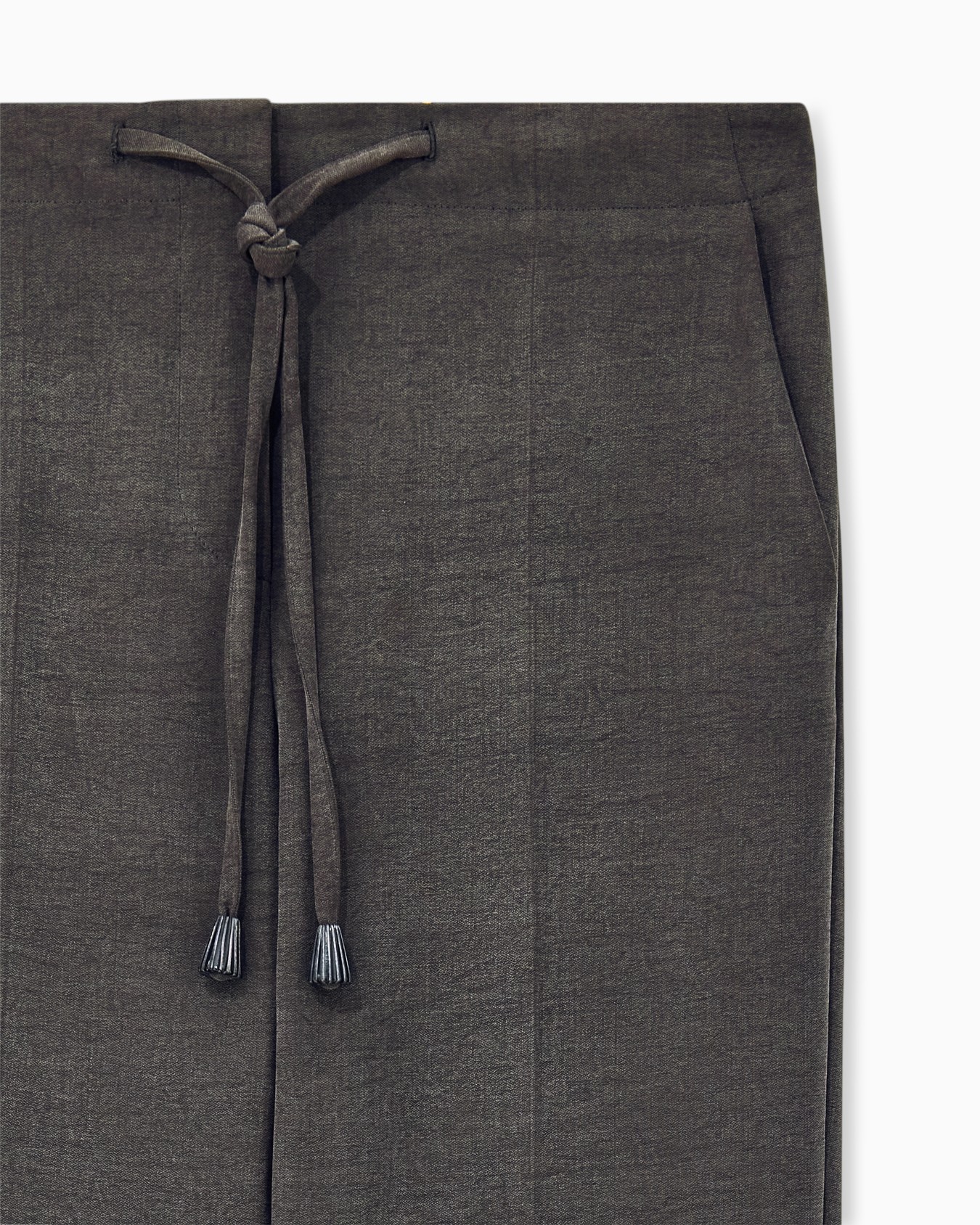 Straight trousers New Normal in washed silk and virgin wool Slide 3