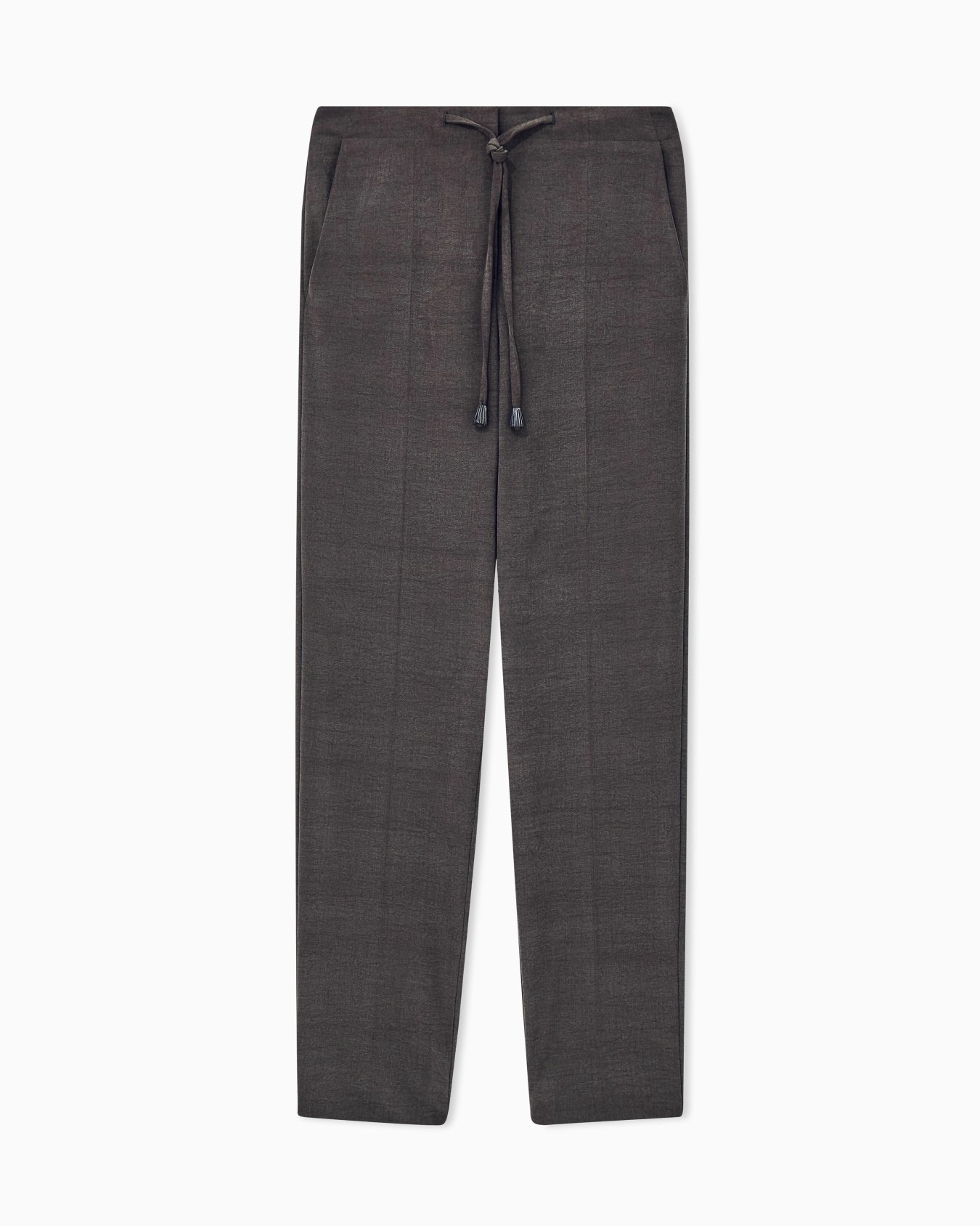 Straight trousers New Normal in washed silk and virgin wool Slide 0
