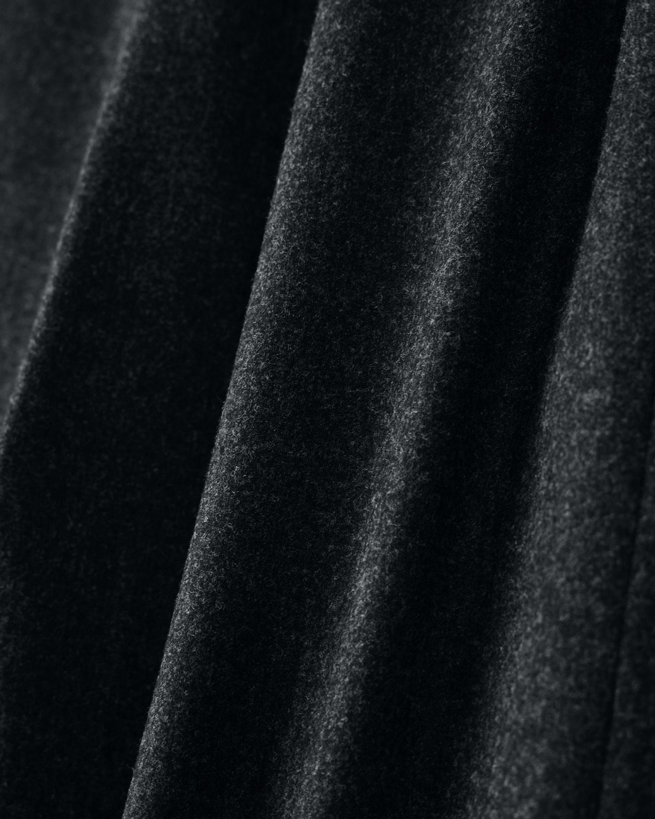 Regular fit pull-on trousers in wool and cashmere flannel Slide 4