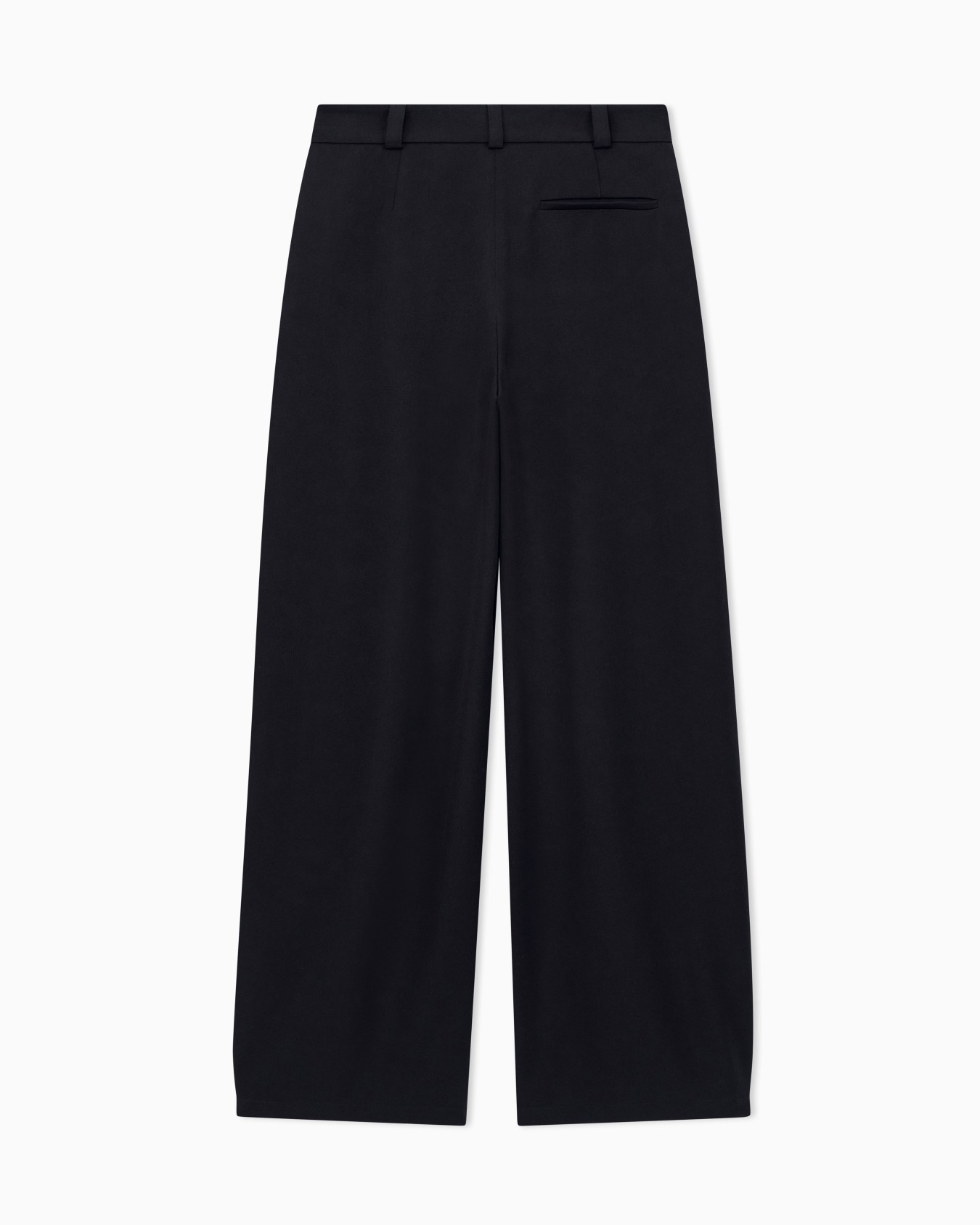 Flat front tuxedo wool trousers with a hidden side pleat Slide 2