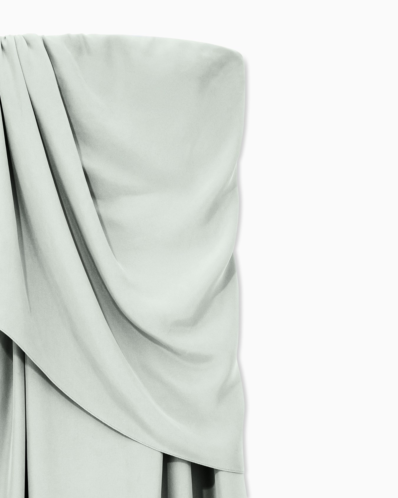 Dress washed silk bustier with asymmetrical gathered panel Slide 4
