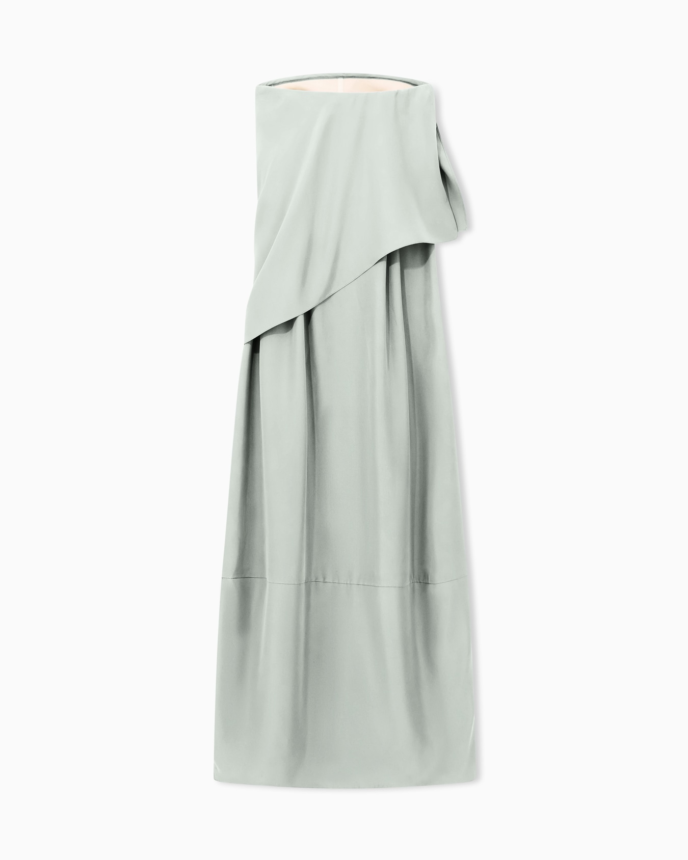 Dress washed silk bustier with asymmetrical gathered panel Slide 2