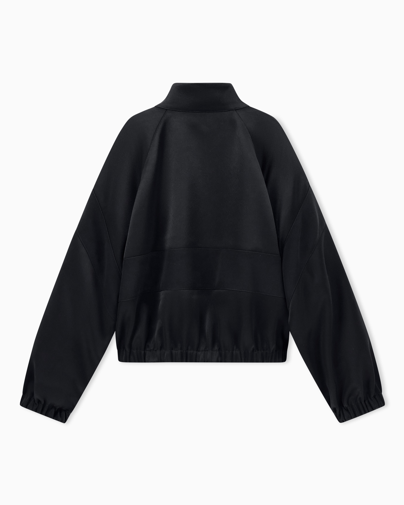 Caban coat in techno duchesse with raglan sleeves Slide 1