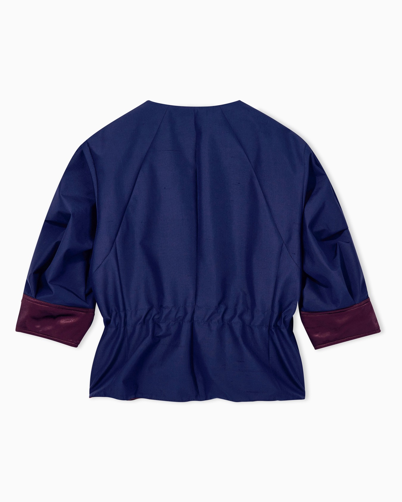 Jacke aus Seidenshantung mit Reißverschluss und Tunnelzug Folie 2