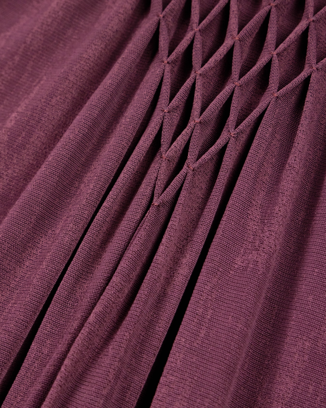 Vestido largo de punto sin mangas con nido de abeja Diapositiva 3