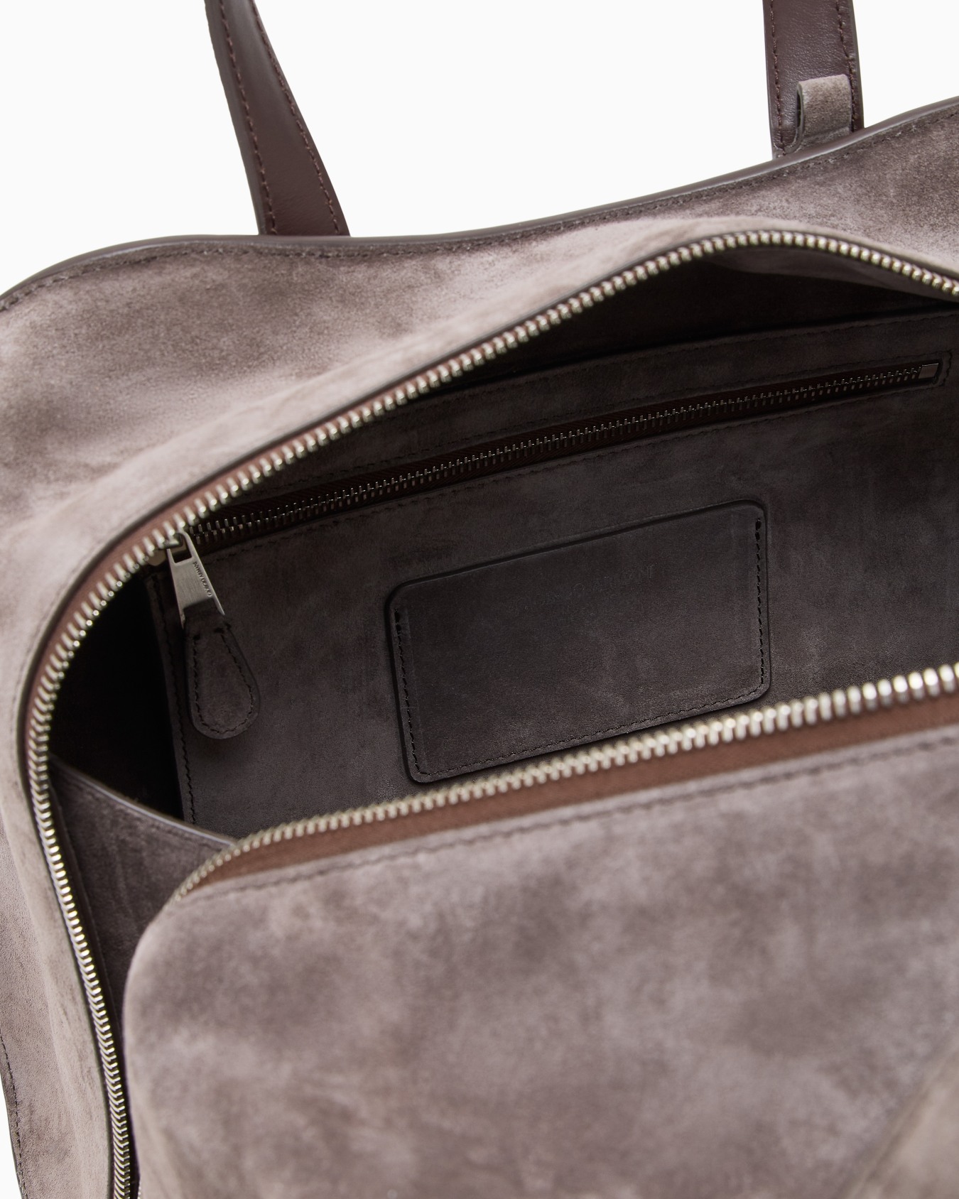Handbag in split leather Slide 8