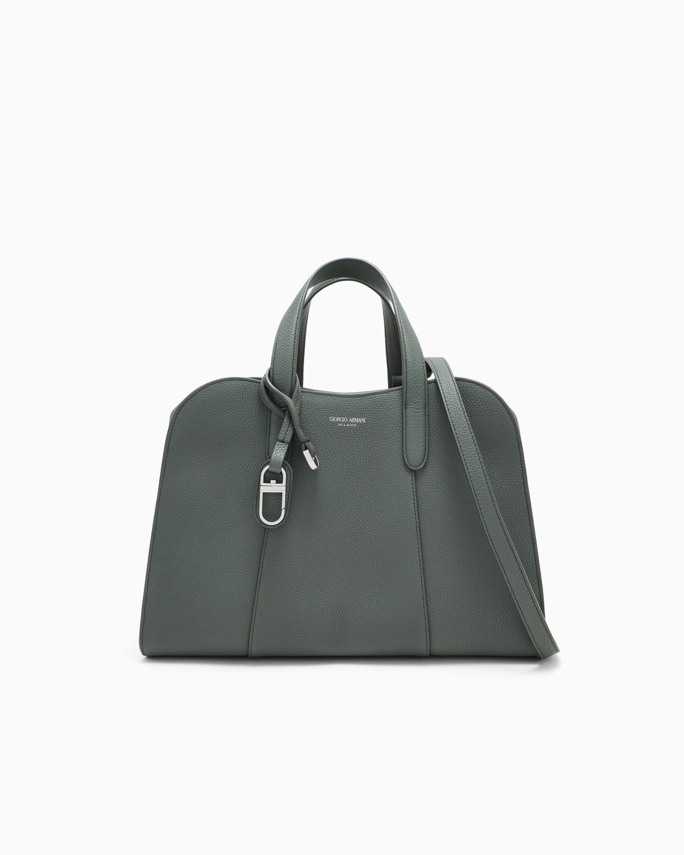 Handbag in grained leather Slide 0