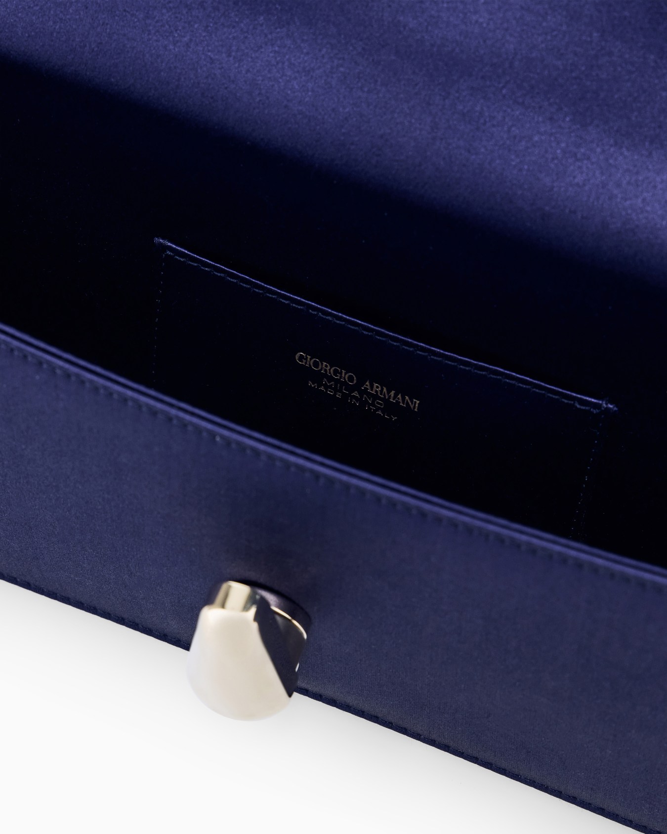 Clutch handbag in viscose and silk satin Slide 3