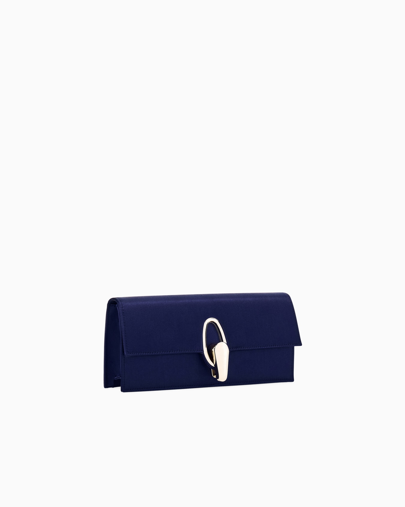 Clutch handbag in viscose and silk satin Slide 1