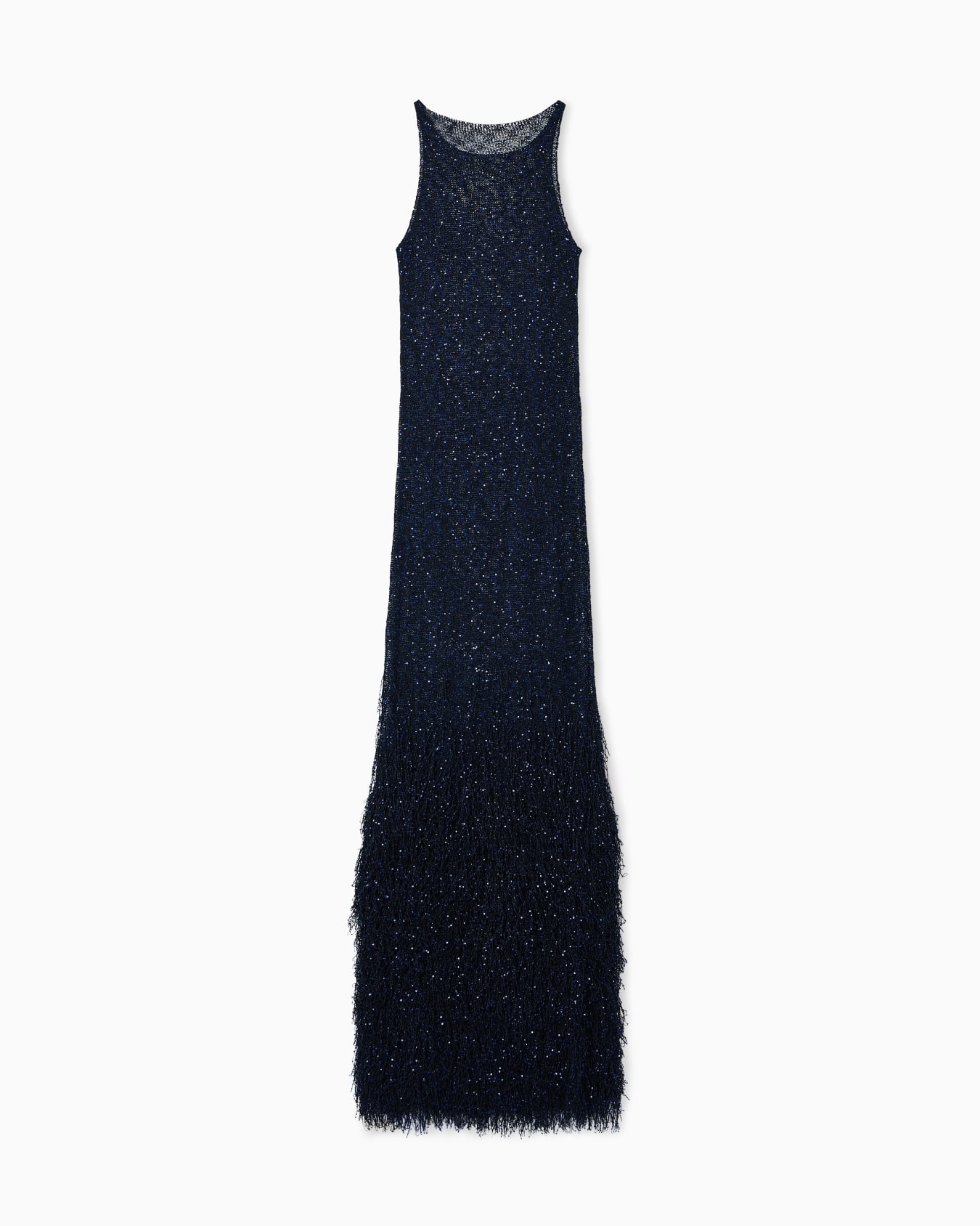 Long dress in a knit with sequins Slide 0