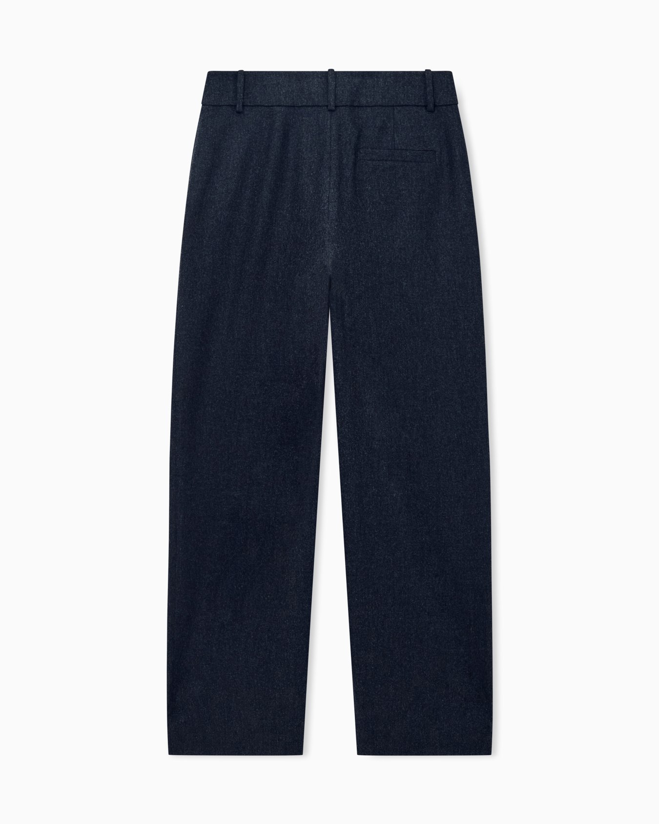 Wide-leg trousers in wool and cashmere flannel with pleats Slide 1